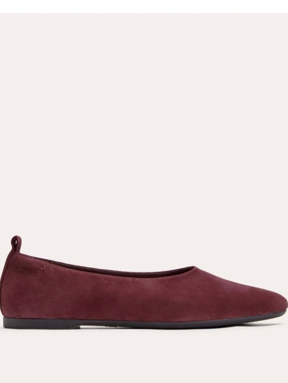 Everlane The Day Glove Bordeaux Suede Ballet Flats Wine Purple Shoes 9 NEW